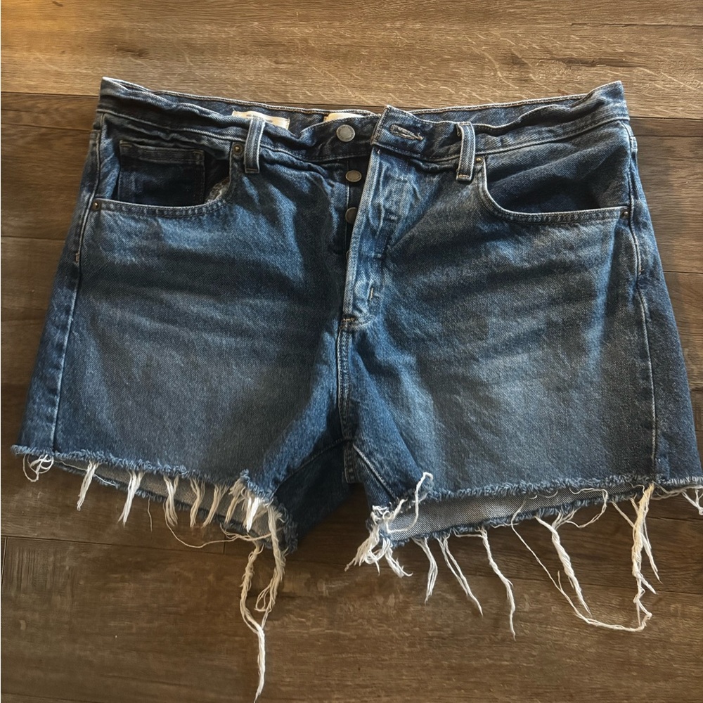 Distressed Denim Shorts